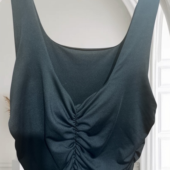 Amazon Black Ruched Bodycon Midi Dress - Picture 2 of 2